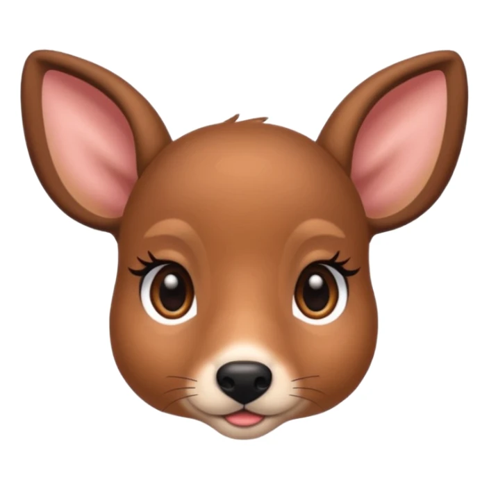 pretty doe with long eyelashes and puppy eyes sticker