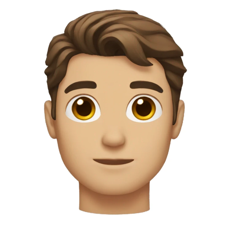 superman brown hair sticker