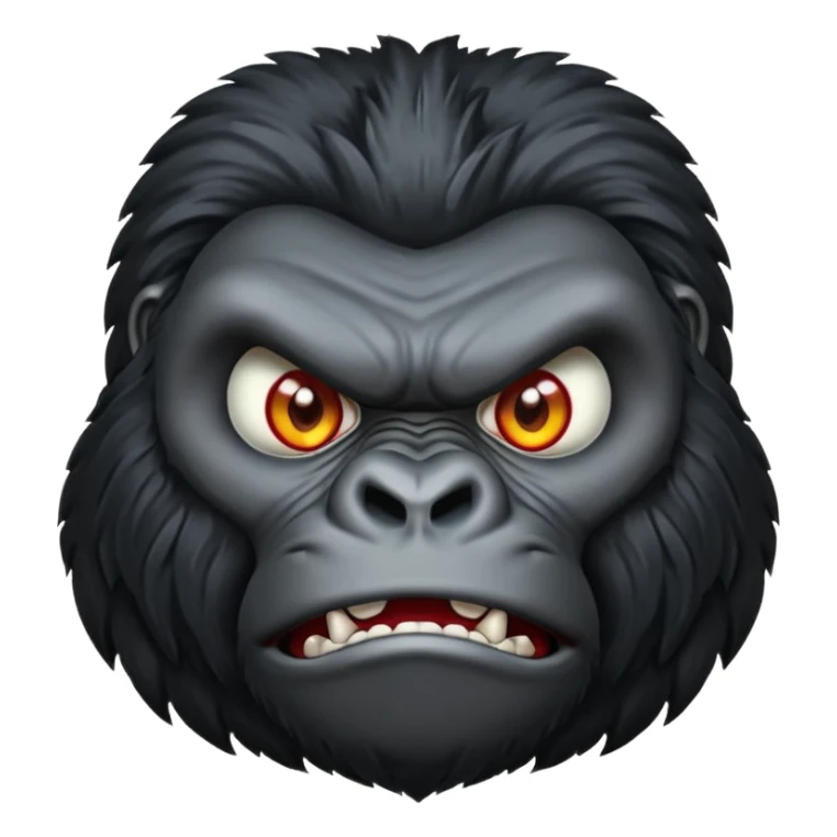 A black gorilla angry face with realstick sticker