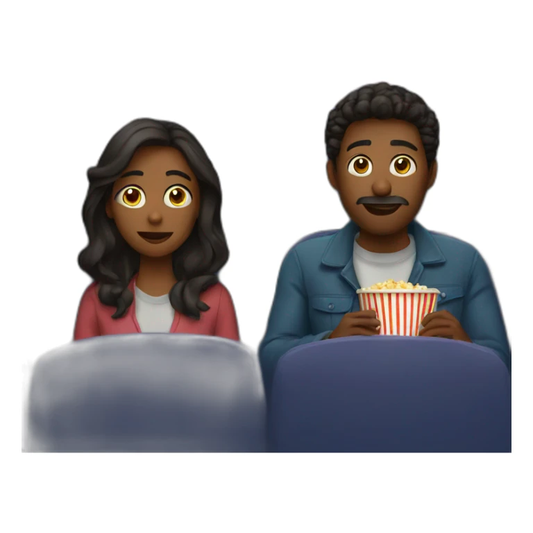 Two people watching a movie sticker