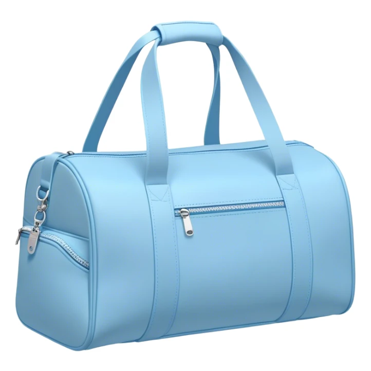 Aesthetic Gym Bag in pastel blue color sticker