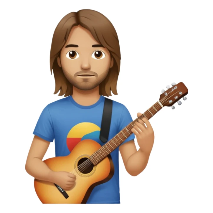 Kevin Parker emoji with a guitar sticker
