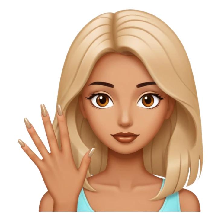 long nail baddie girl sticker