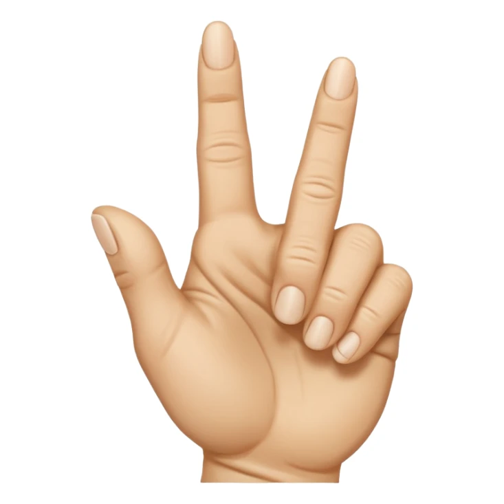 Open hand with the middle finger pointing downwards sticker