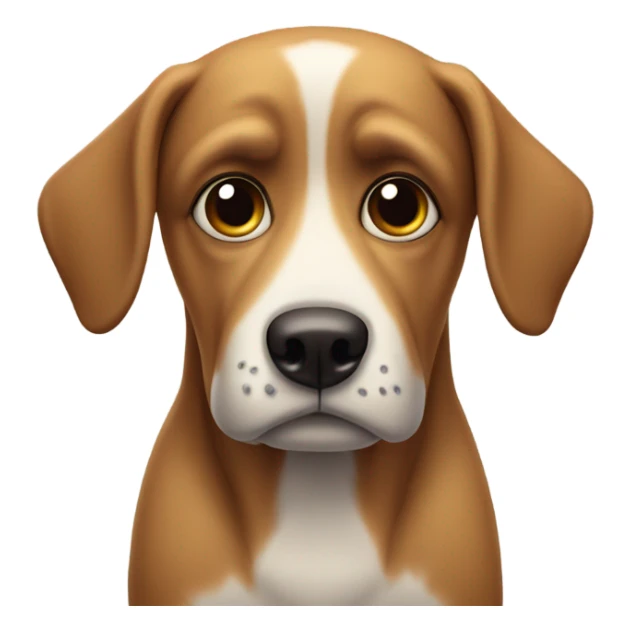Dog with sad puppy eyes sticker