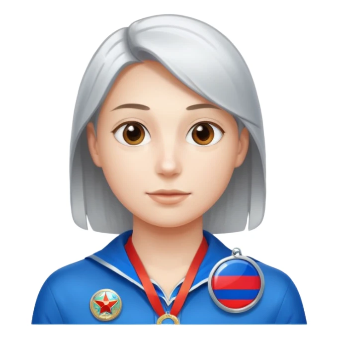 russia sport silver medal sticker