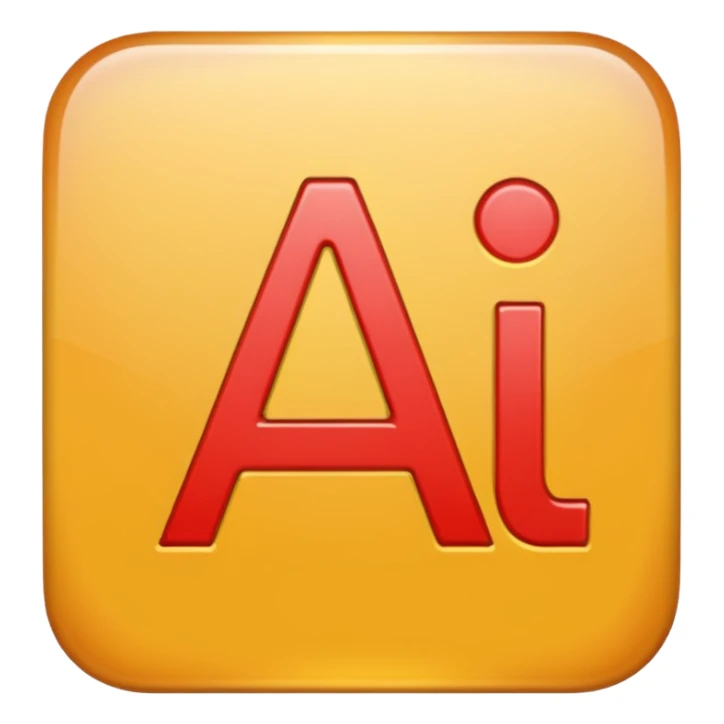 A square image of capital letters "AI" sticker