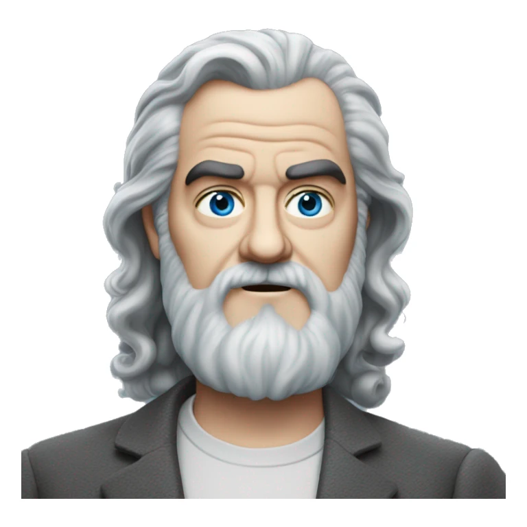 stanley kubrick grey hair long beard blue eye sticker