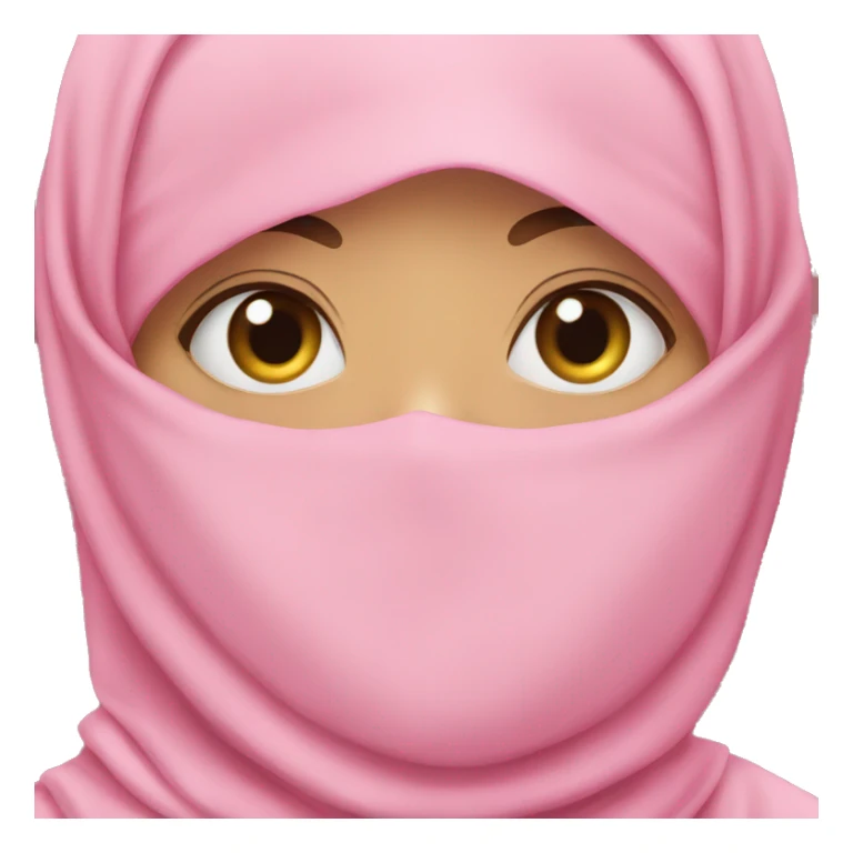 Pink hijab on girl sticker