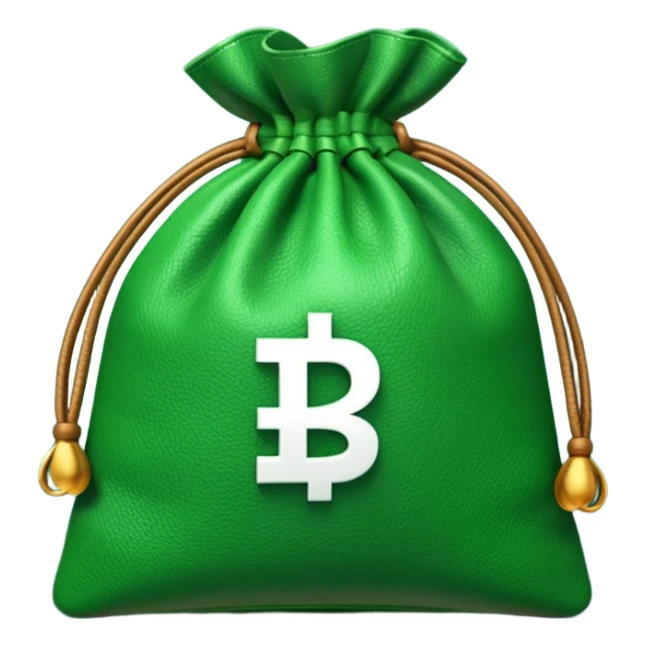 money bag with indian rupeee symbol sticker