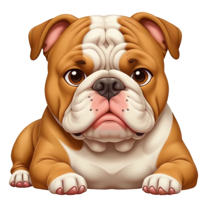 Bulldog sun tanning  sticker