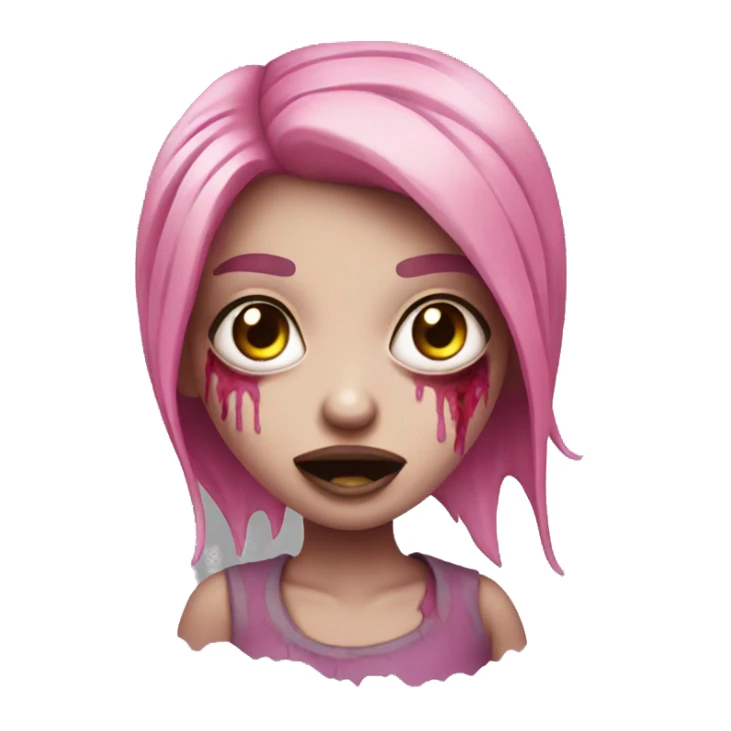 Pink zombie girl sticker