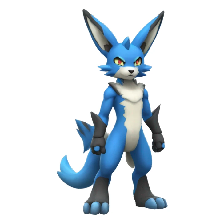 Lucario-WereGarurumon full body sticker