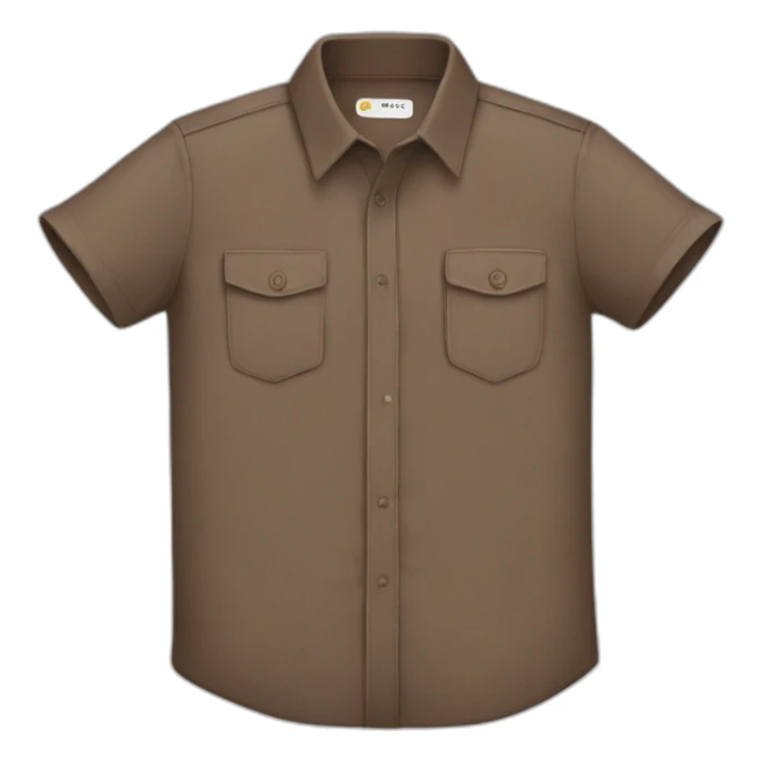 brown short sleeve shirt sticker