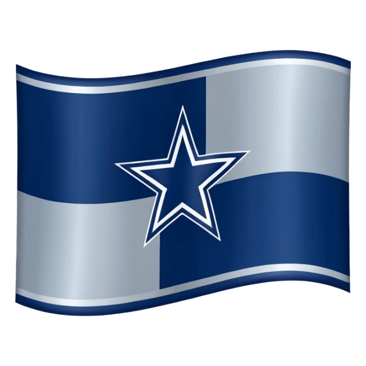 Dallas cowboys flag no stripes sticker