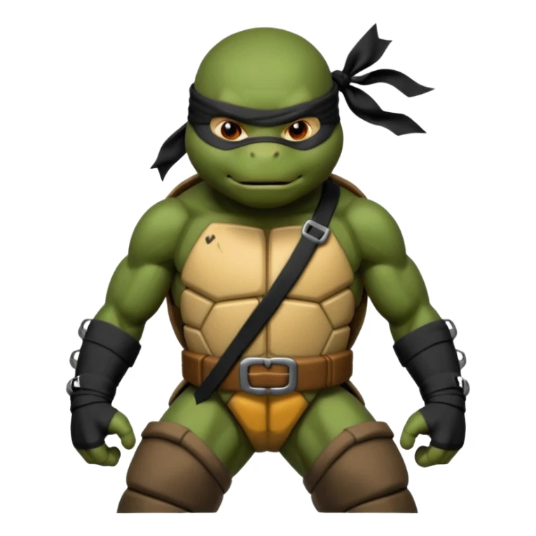 Teenage Mutant Ninja Turtles dressed in black ninja attire sticker