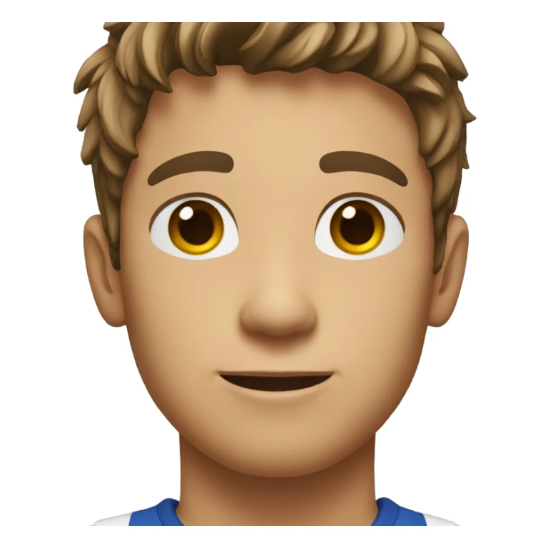 young man with a polo shirt, brown hair sticker