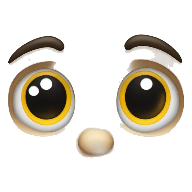 emoji with crying face and really massive eyes and mouth sticker