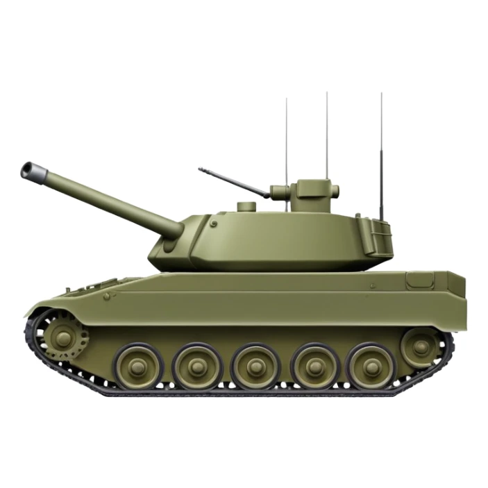 military battle tank with cannon turret sticker