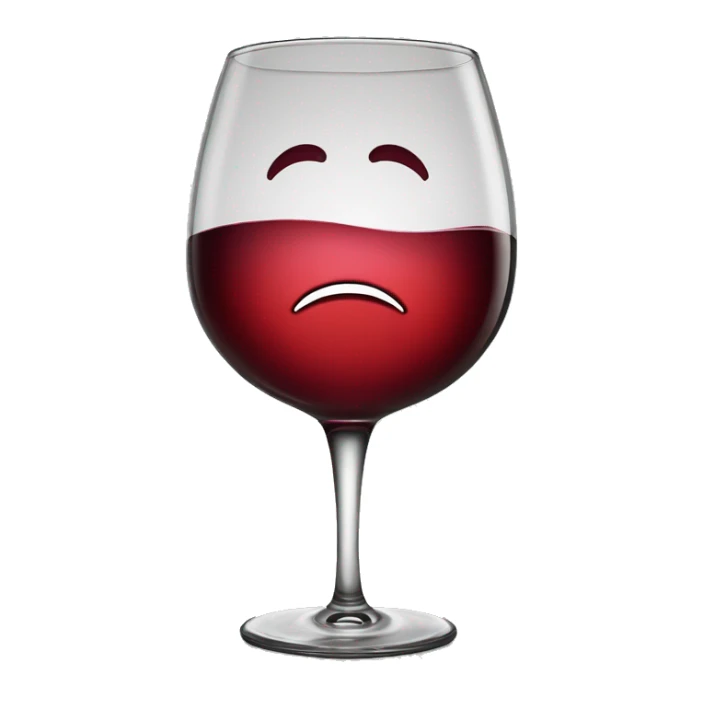 Verre de vin avec un bisous sticker