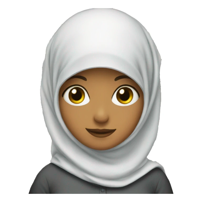 girl in hijab with book sticker