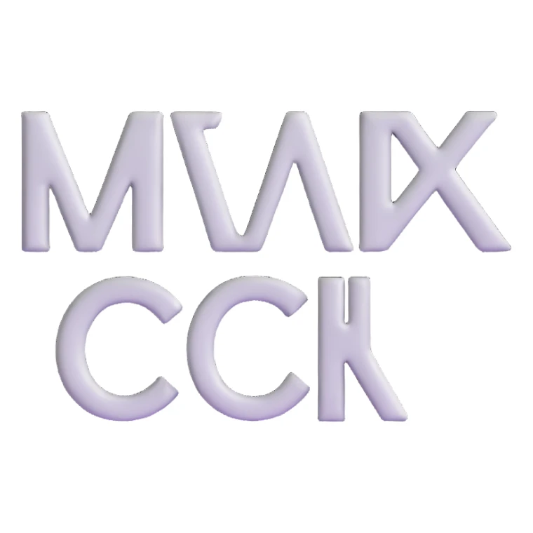 connected flowing BLK letters with silver outline, where all letters are joined together in one continuous design sticker