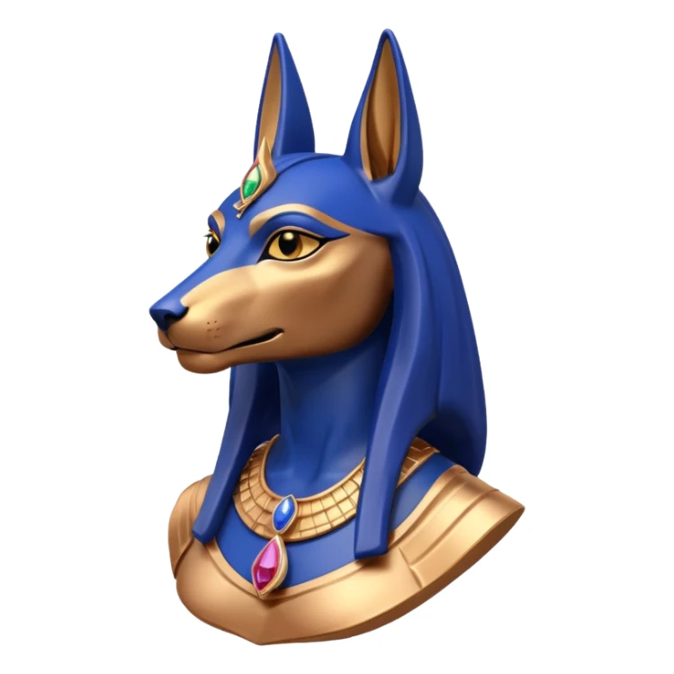 Proud Black, lapis rose gold, and woman anubis statue posed  sticker