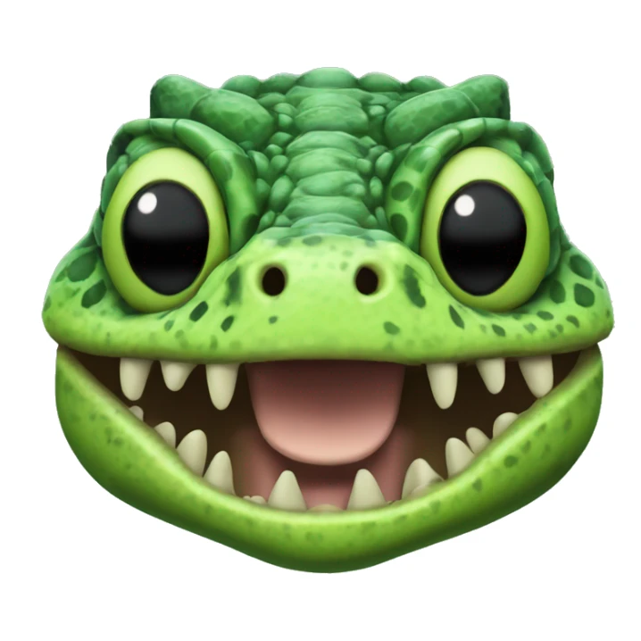 Green Gila Monster Head Big Chin sticker