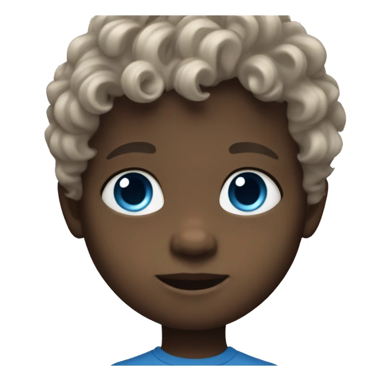 Toddler boy with wavy hair and blue eyes sticker