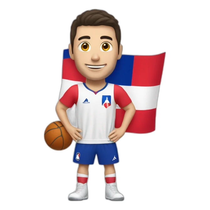 Jordan Bardella avec drapeau France sticker