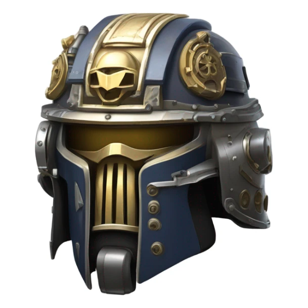 A warhammer 40k space marine helmet  sticker