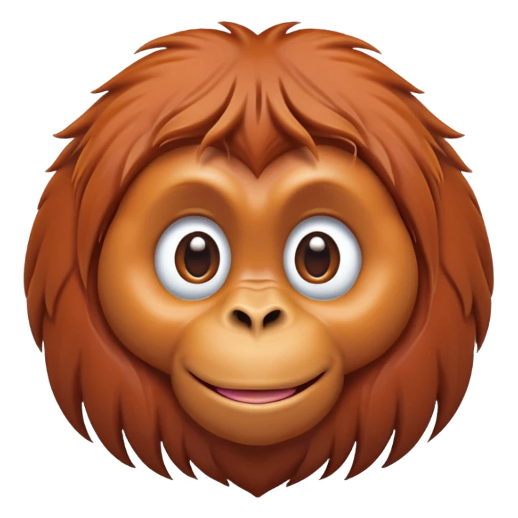 cinematic-cute-orangutan-portrait-emoji,-head-tilted-playfully-and-inquisitively,-with-a-gentle,-expressive-face-accented-by-soft,-flowing-fur-and-round,-sparkling-eyes-brimming-with-warmth,-simplified-yet-irresistibly-adorable-features sticker