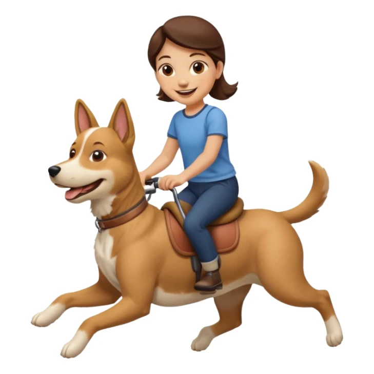 person riding a dog sticker