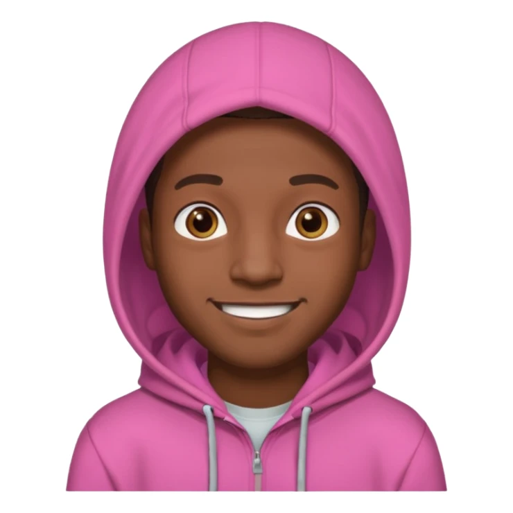 black man in pink hoodies sticker