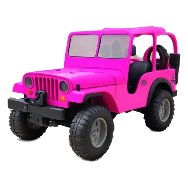 Hot Pink Willy’s  army jeep rc car sticker