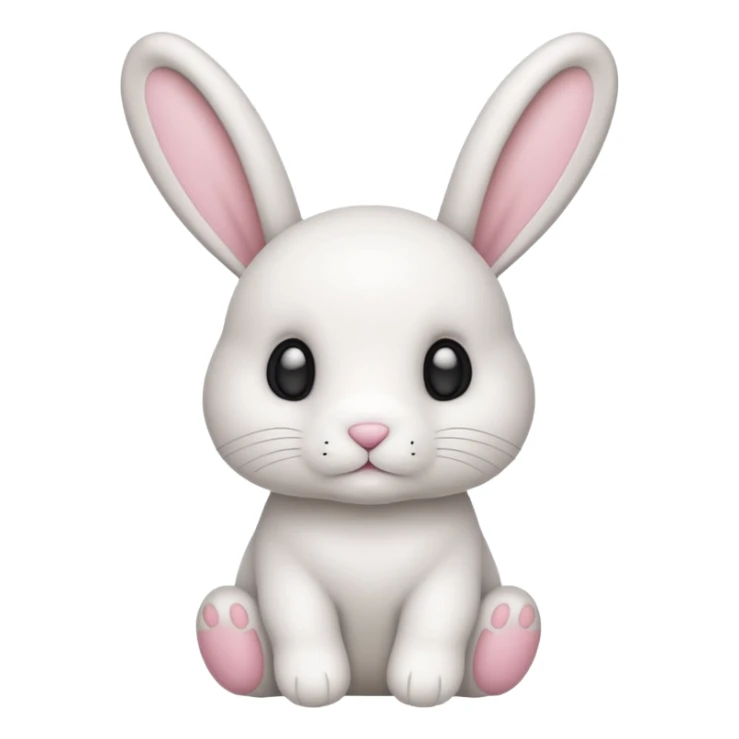 Peluche lapin avec une seule oreille  sticker