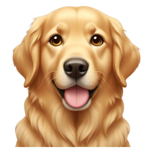 A golden retriever with heart eyes sticker