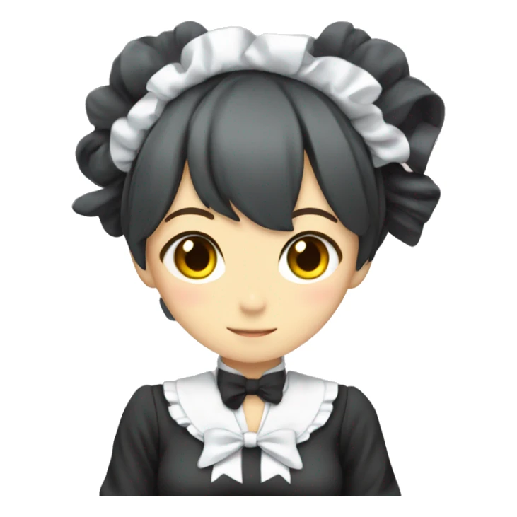 A anime maid costume, no head, only full costume sticker