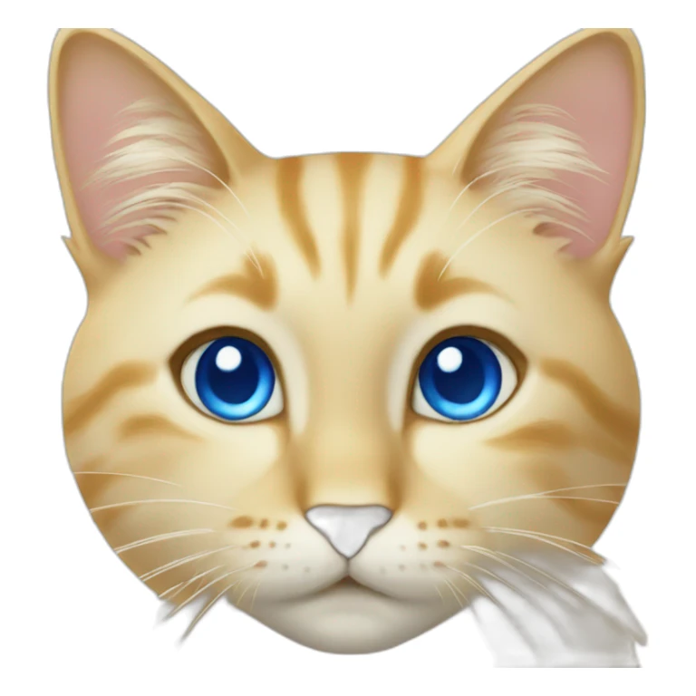 tall blond cat with blue eyes sticker