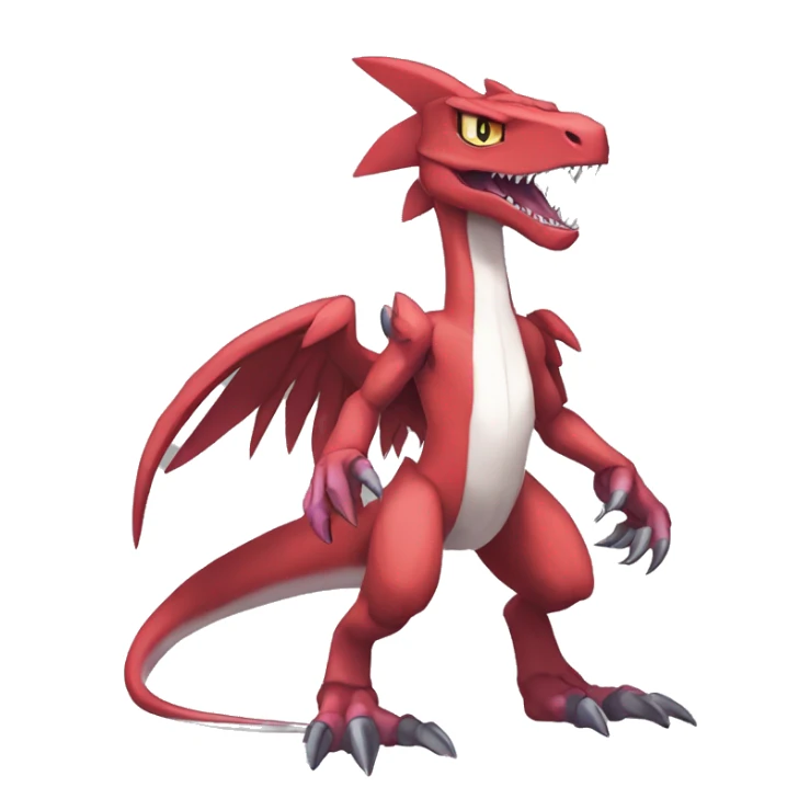  Cool Edgy Digimon-Fakemon-Guilmon-Genesect-Velociraptor-Dragon full body sticker