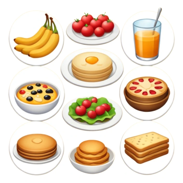 one photo with food like catalog cards from delivery  sticker