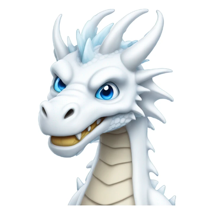 White Dragon with a Blue eyes full body sticker