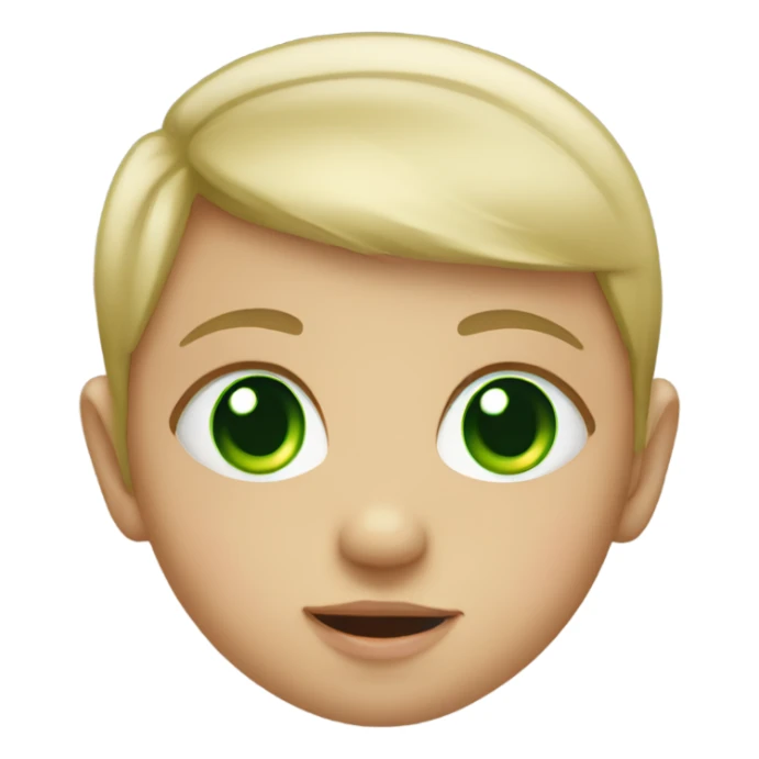 baby with green eyes sticker