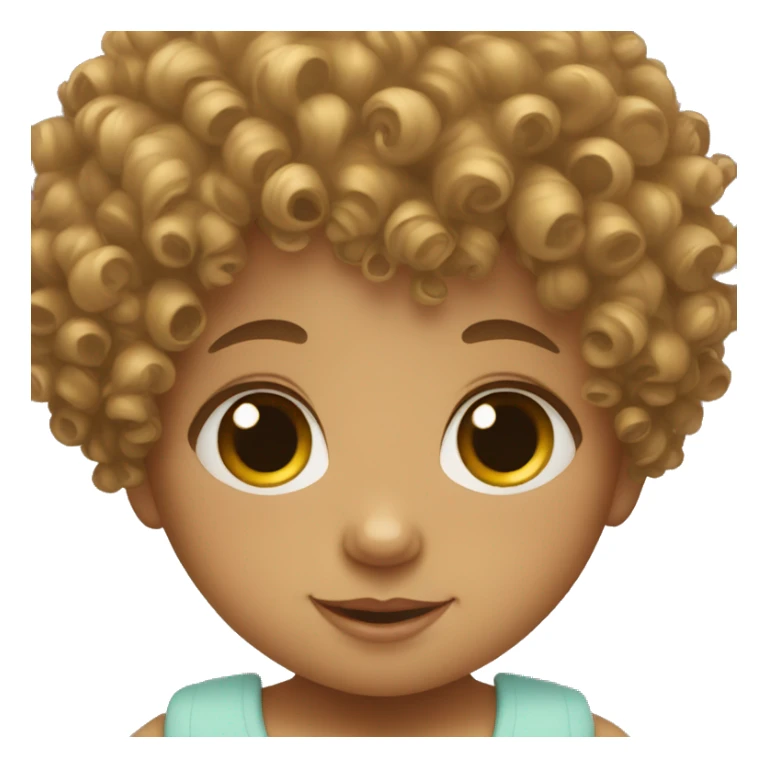 curly haired baby sticker