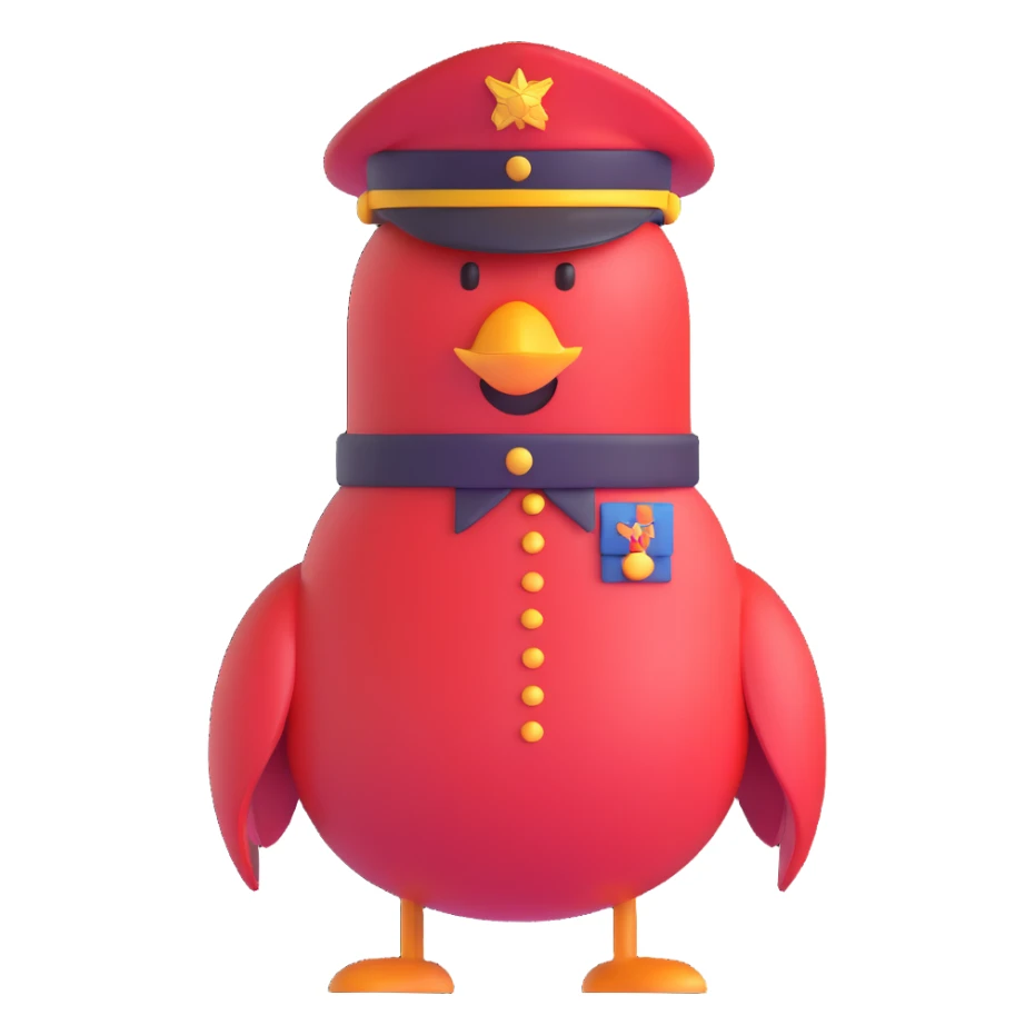 Tomato wearing Napoleon's cocked hat and military officer uniform sticker