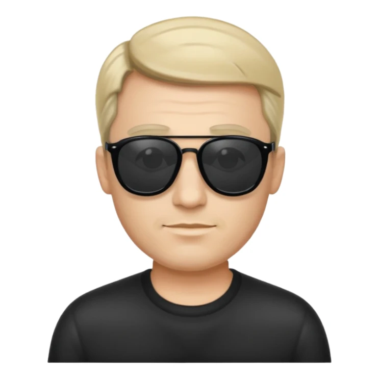 Combover haircut with sunglasses sticker