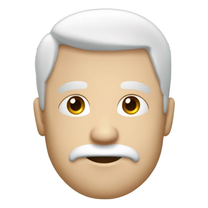 Hombre blanco sin cabello y ojos azules lana tanto un dado como ok sticker