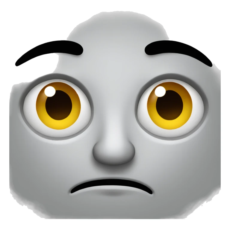 Face with the eyes looking to the side like a sarcastic way sticker