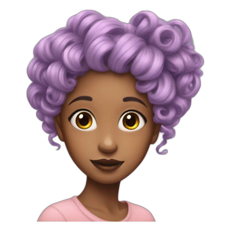 hair girl pastel art sticker