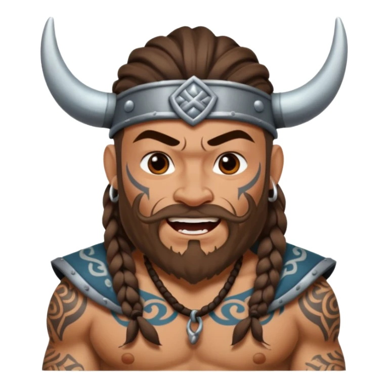 excited Māori Viking with some tatoos sticker